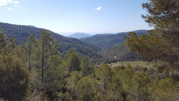 View towards the Mediterranean from the CV-770 near Sella, Costa Blanca