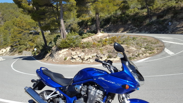 Suzuki Bandit on the CV-770 near Sella, Costa Blanca