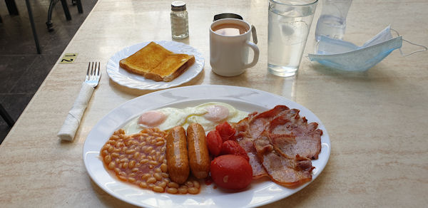 Breakfast at Barnie's restaurant in Benidorm